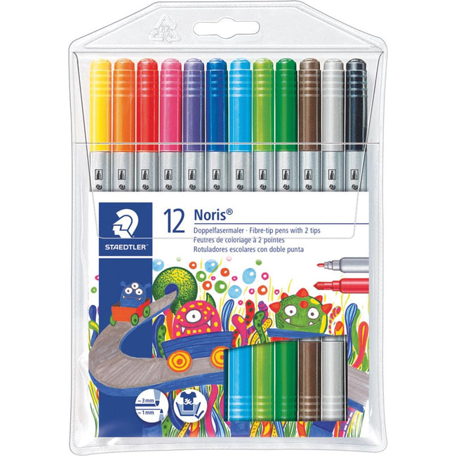 Staedtler - viltstift Noris Club, ophangbare etui met 12 stuks