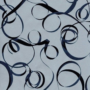 Klika -  Cadeaupapier Geschenkpapier Black ribbon on silver 30 cm
