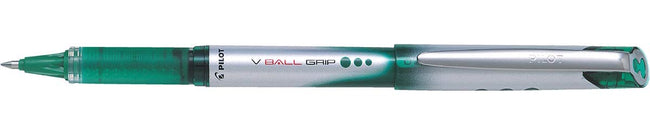 Pilot - roller V-BALL Grip, punta media 0,7 mm, verde