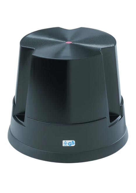 Sans marque - Jambe d'éléphant Twinco Easy Step, tabouret roulant jusqu'à 150 kg, noir