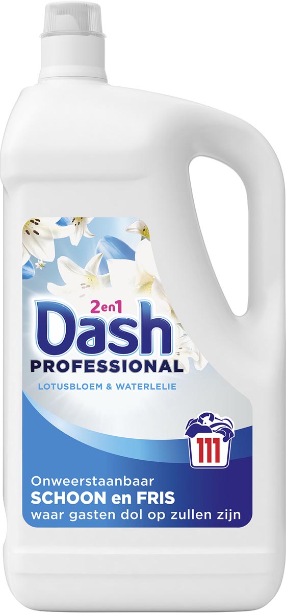 Dash -  h Professional 2 in 1 Formula Lotusbloem Waterlelie wasmiddel, fles van 4,995 liter, 111 wasbeurten