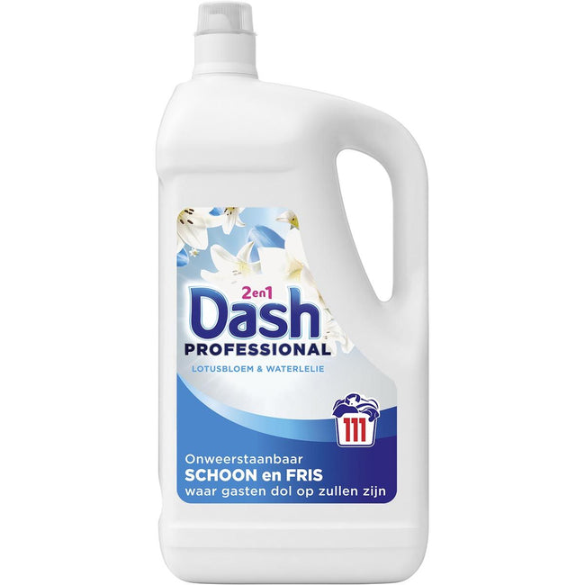 Dash -  h Professional 2 in 1 Formula Lotusbloem Waterlelie wasmiddel, fles van 4,995 liter, 111 wasbeurten