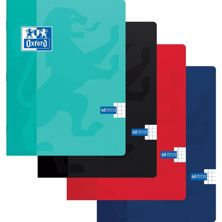 Oxford - Exercise book School A5 diamond 5mm 60 sheets assorted
