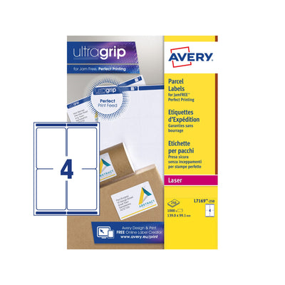 Avery -  Etiket  l7169-250 99.1x139mm wit 1000st
