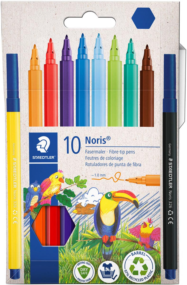 Staedtler -  Noris viltstift, 10 stiften, karton etui