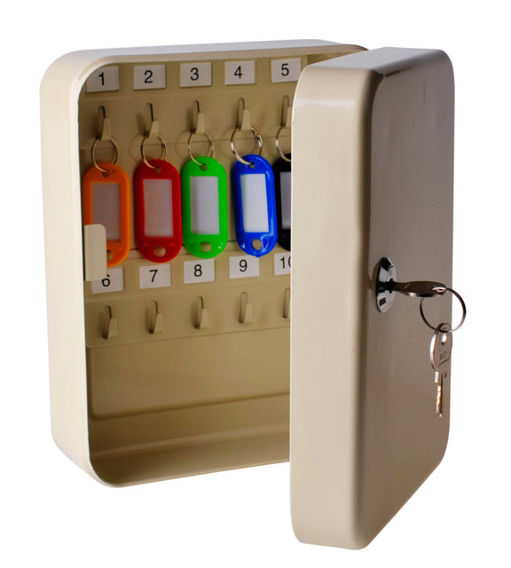 Qbasic -  Sleutelkast 20 haken beige