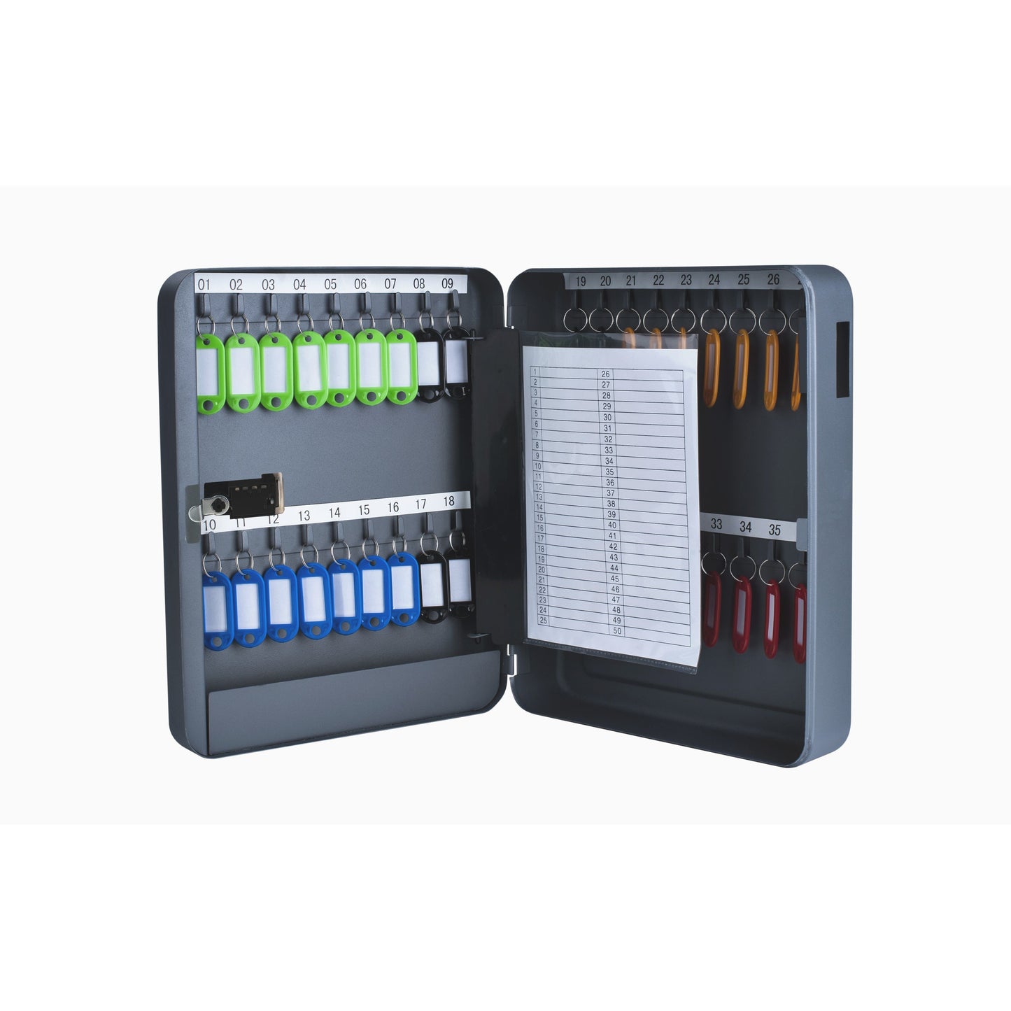 Pavo - Armadietto portachiavi basic con serratura a combinazione 36 ganci 300x240x80mm