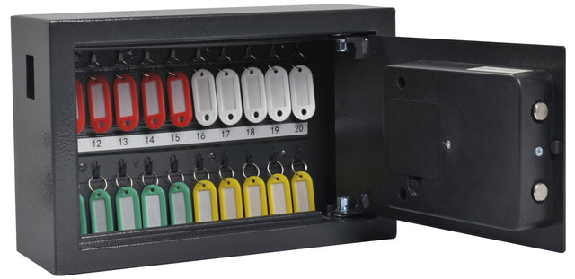Pavo -  Sleutelkast  y 20 haken donkergrijs