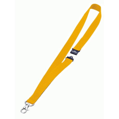 Durable - Textile cord 8137 with carabiner yellow | 10 pieces