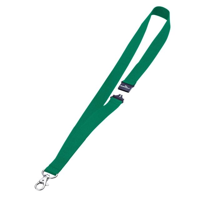 Durable - Cordón textil 8137 con mosquetón verde
