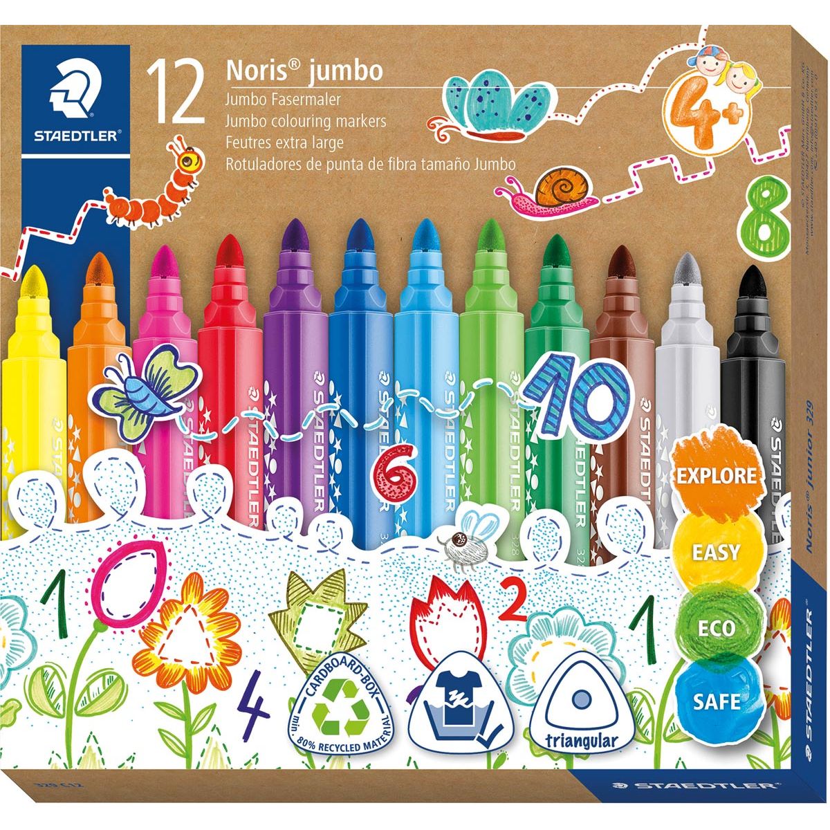 Staedtler - Felt-tip pen Noris 328 JUMBO, 12 markers