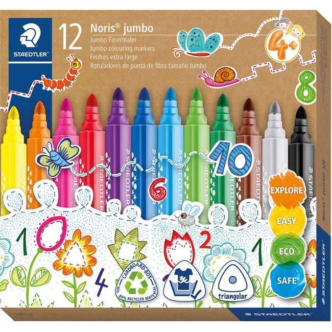 Staedtler - Felt-tip pen Noris 328 JUMBO, 12 markers