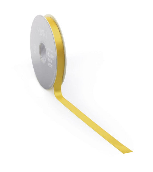 Satin ribbon PREMIUM Double face 6mm x 50 meters ocre
