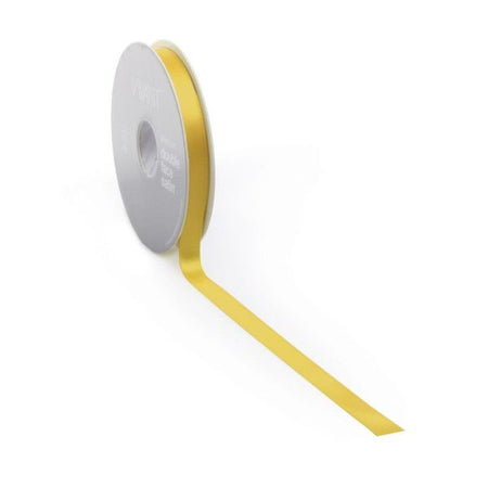 Satinband PREMIUM Double Face 6 mm x 50 Meter ockerfarben