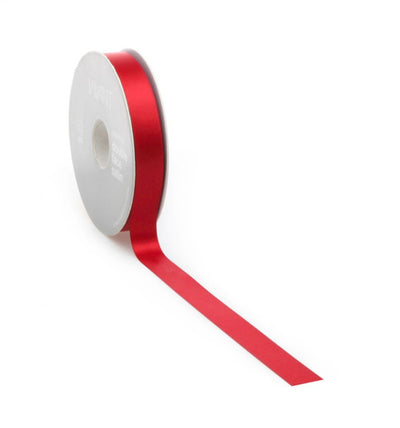 Satijnlint PREMIUM Double face 16mm x 25 meter warm red