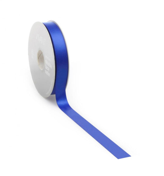 Satijnlint PREMIUM Double face 16mm x 25 meter blue