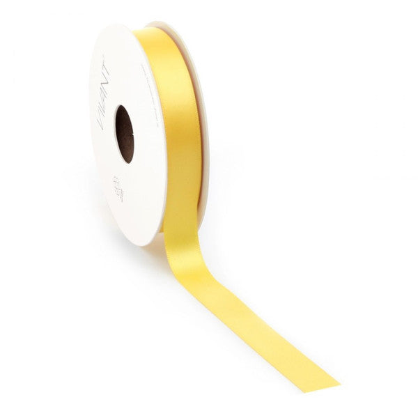Satin ribbon PREMIUM Double face 16mm x 25 meters yellow