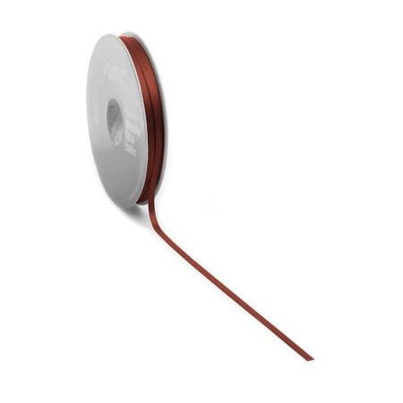 Satin ribbon PREMIUM Double face 6mm x 50 meters warm red