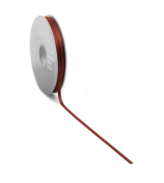 Satinband PREMIUM Double Face 6mm x 50 Meter warmes Rot