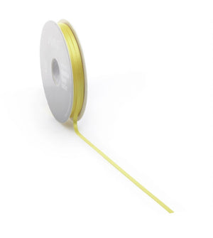 Satin ribbon PREMIUM Double face 3mm x 50 meters yellow