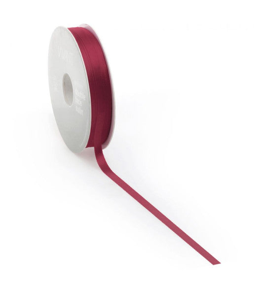Satinband PREMIUM Double Face 10 mm x 25 Meter Burgunderrot