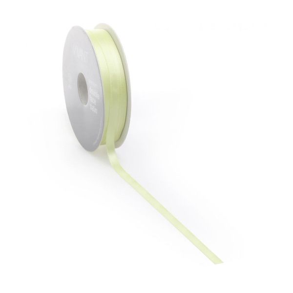 Ruban satin PREMIUM Double face 10mm x 25 mètres anis