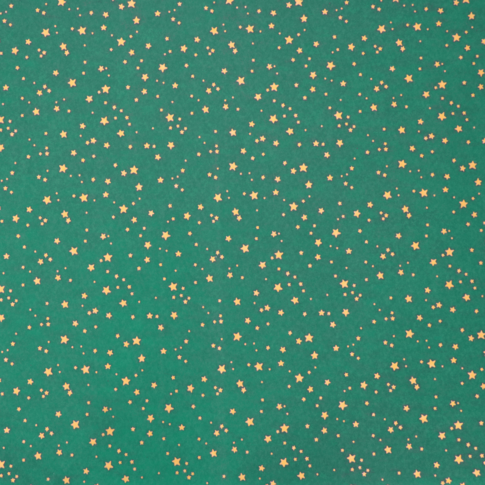 Klika - Floraison du silence | 70x50cm | 20gr / m² S | papier Vert / or 100 pieces