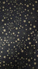 Seidenpapier aus Seide, 50 x 75 cm, 22 g, 100 Blatt, schwarz mit goldenen Sternen