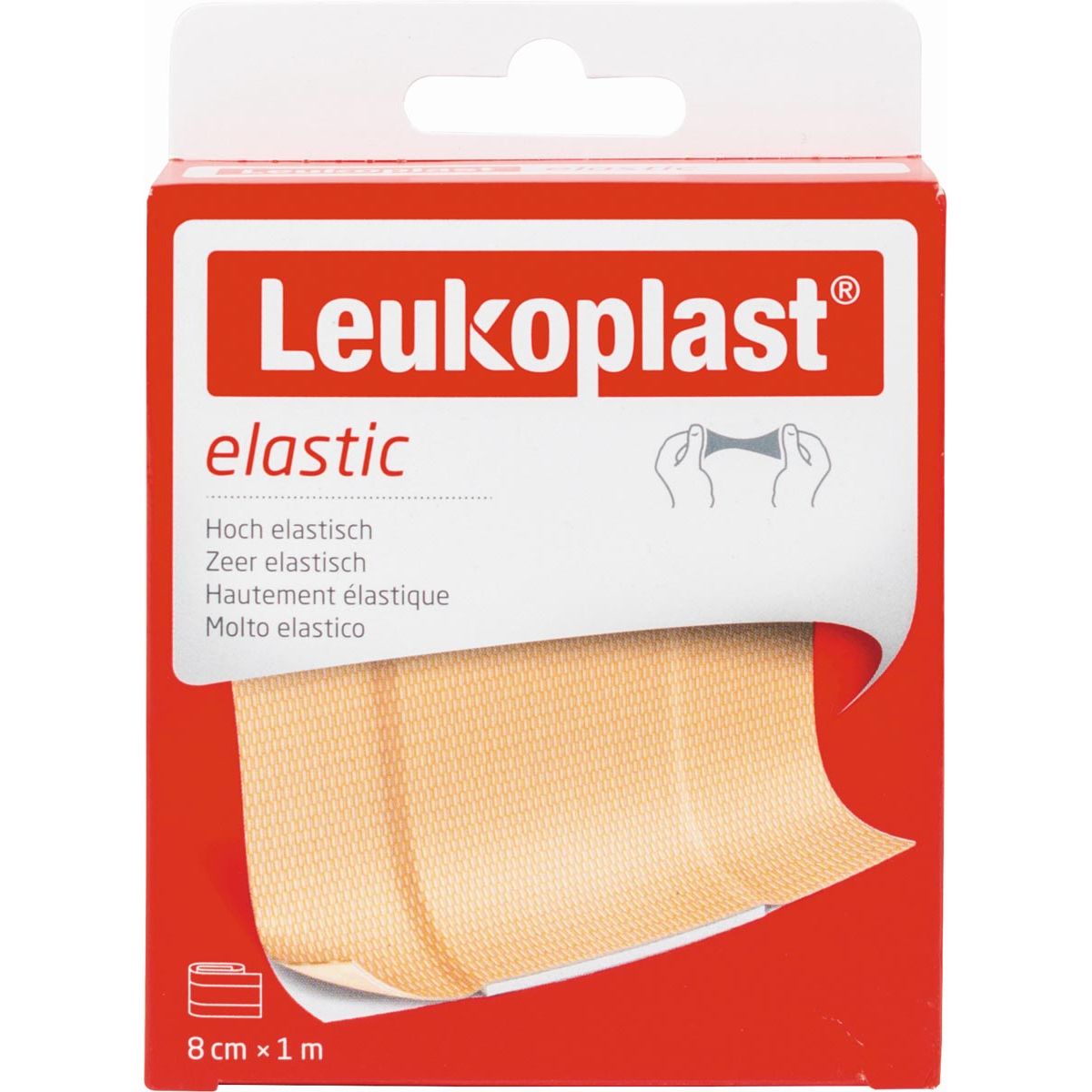 Leukoplast - elastische pleister, 8 cm x 1 m