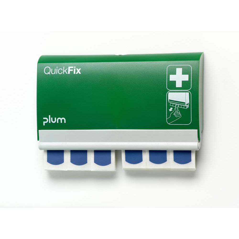 Plum - Dispenser di cerotti QuickFix, inclusi 2 x 45 cerotti blu rilevabili