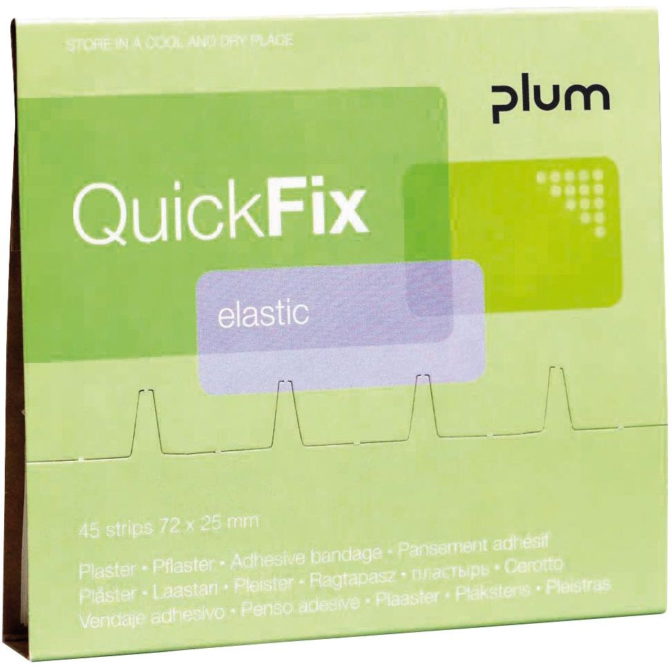 Plum - Recambio QuickFix para dispensador de tiritas, 45 tiritas elásticas