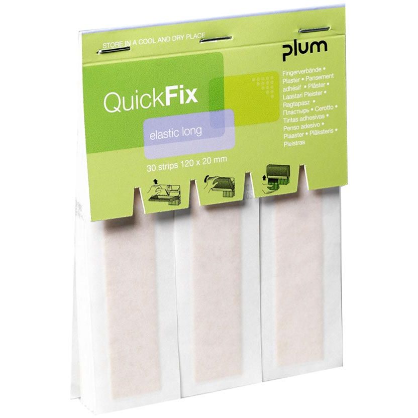 Plum - QuickFix refill for plaster dispenser, 30 elastic plasters, ft 120 x 20 mm