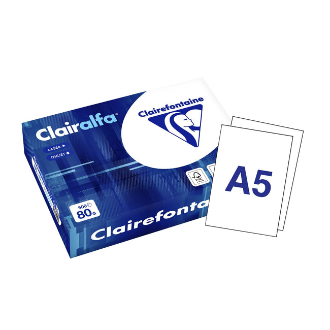Clairefontaine -  Kopieerpapier  clairalfa a5 80gr wt
