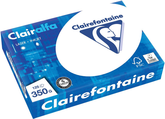 Clairefontaine -  Clairalfa presentatiepapier ft A4, 350 g, pak van 125 vel