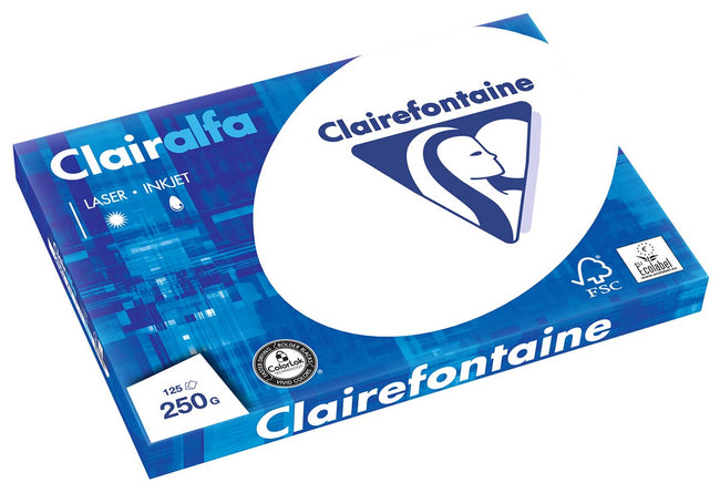 Clairefontaine -  Clairalfa presentatiepapier A3, 250 g, pak van 125 vel