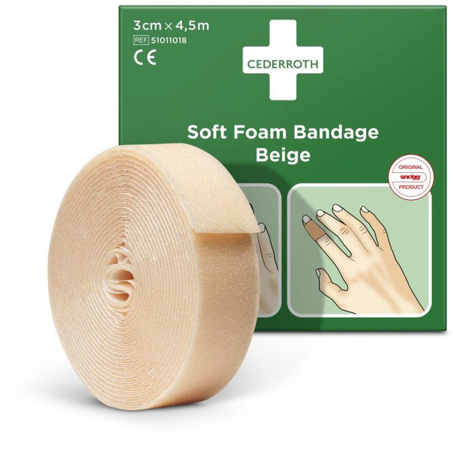 Cederroth - self-adhesive foam bandage, beige, 3 cm x 4.5 m