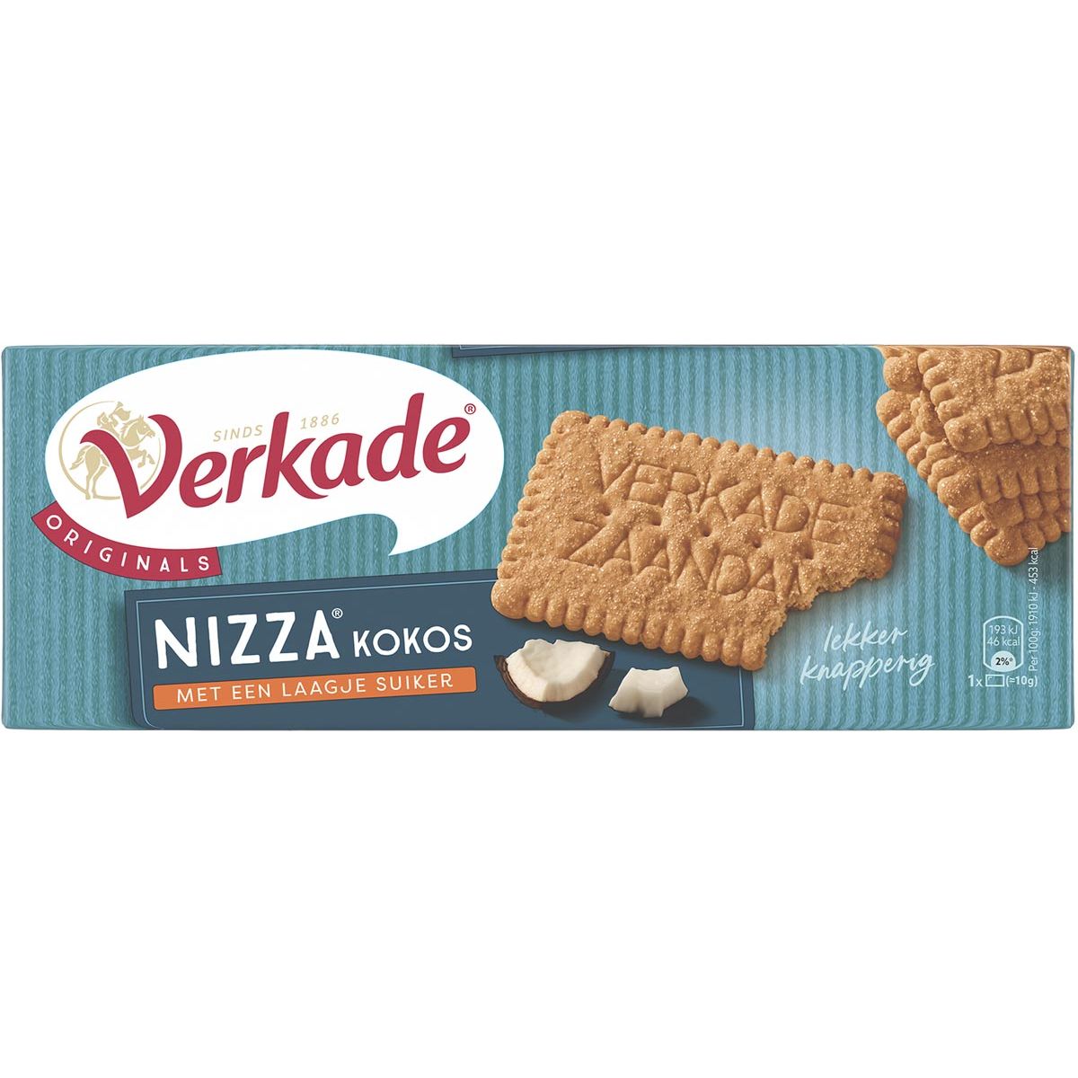 Verkade - Galletas de coco Nizza, paquete de 240 gramos
