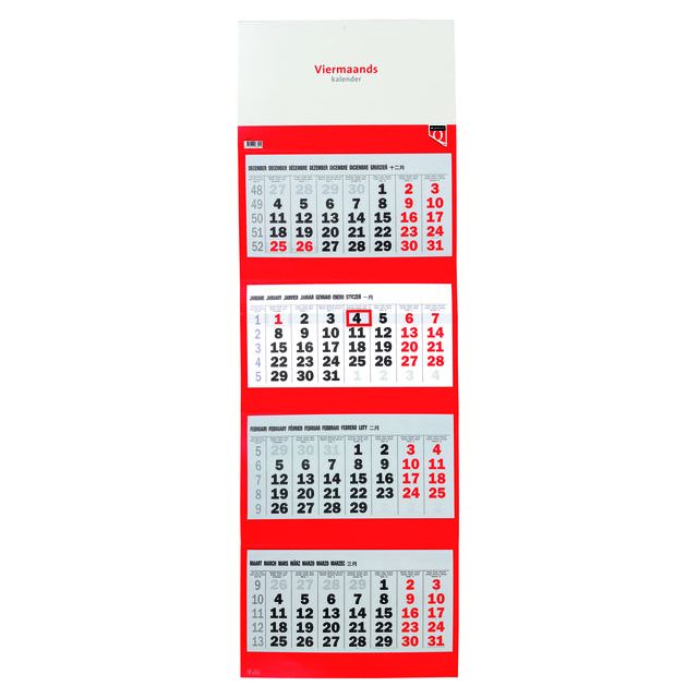 Quantor - 4 -Monate Kalender 2024