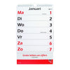 Quantore - Calendrier 2026 avec grandes lettres et chiffres