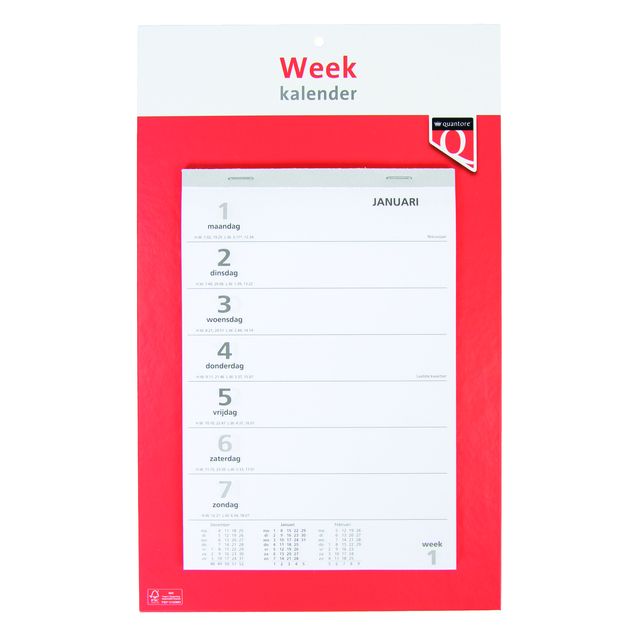Quantore - Weekly Calendar 2026 | 10 pieces