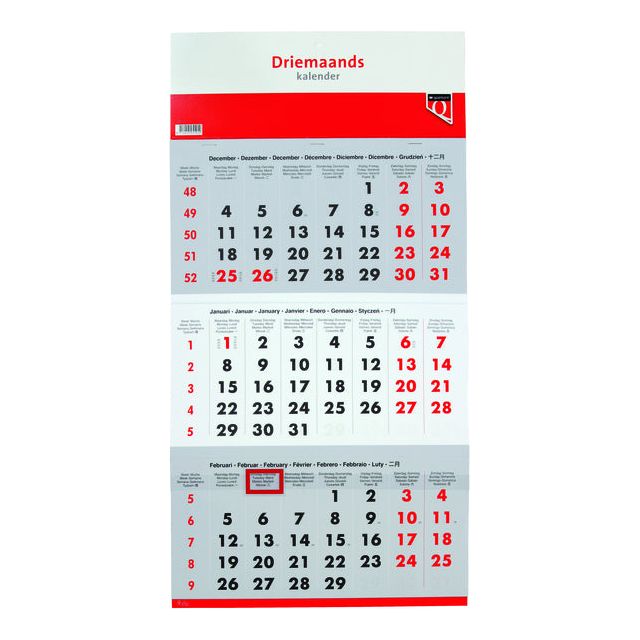 Quantore - 3 -Monate Kalender 2024 | 1 Stück | 10 Stück