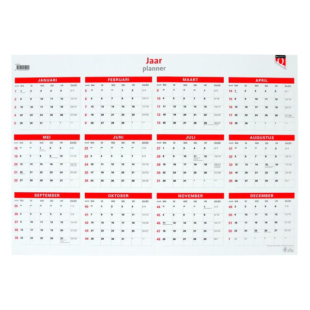 Quantore - Jaarplankalender 2023 48x68cm | 10 stuks