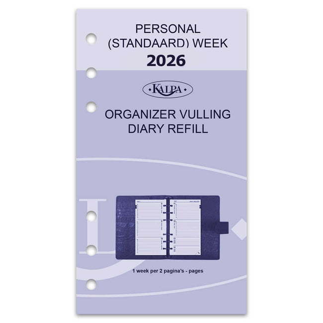 Kalpa - Agenda remplissant 2026 Personnel 7 jours/2 pages