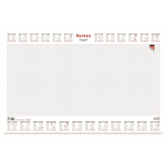 Quantore - Desk pad 2024 diamond 56.5X36CM white | 10 pieces