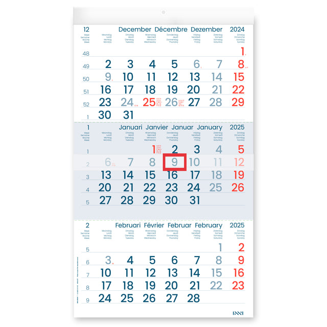 Inni - 3 -Monate Kalender 2024 Inni Manager | 1 Stück | 5 Stücke