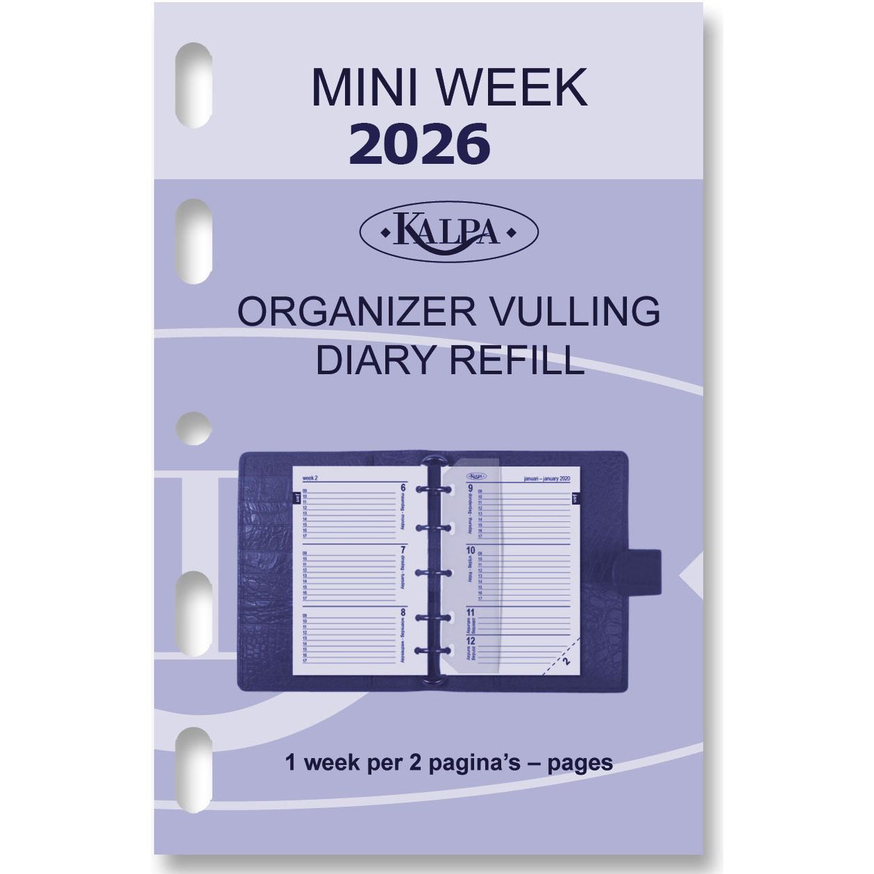 Kalpa - Agenda remplissage 2026 Mini 7 jours/2 pages