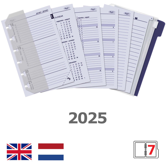 Kalpa - 6337-23 Taschenring Binder Füllung Wöchentlicher NL + Anhänge 2023