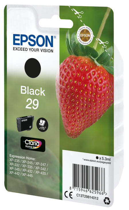 Epson -  Strawberry Singlepack Black 29 Claria Home Ink