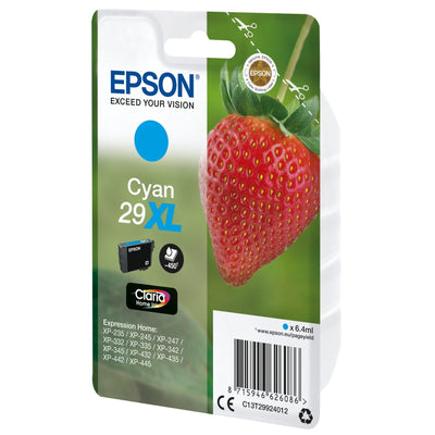 Epson -  Strawberry Singlepack Cyan 29XL Claria Home Ink