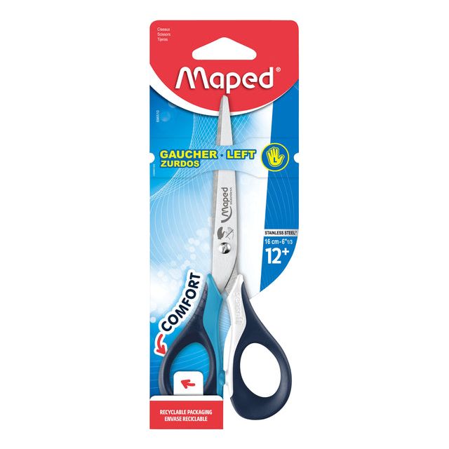 Maped - schaar Sensoft 16 cm, voor linkshandigen, met scherpe punt